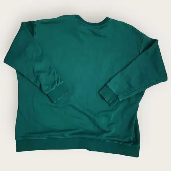 Adidas Athletic League Sweater Women's Sz 3X Green/Gold Spell Out Crew Neck - Picture 2 of 8